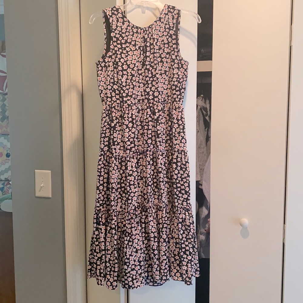 J Crew tiered midi dress